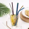 Pajitas de Acero Inoxidable 304 Transfronterizas, Bebidas para Portavasos de Coche, Té de Leche, Juego de Pajitas Metálicas de Colores, Fabricante de Logotipos al por Mayor