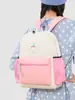 Mochila Doble de Gran Capacidad con Parches Lindos 2026 Verano Nueva Simple para Mujer Ligera Bloqueo de Color Dopamina
