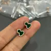 Pendientes de alta gama en forma de calabaza de oro V con incrustaciones de ágata roja y diamantes, delicados y compactos, diseño hueco, pendientes versátiles, directo del fabricante