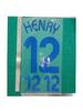 2006 França Fora de Casa Adulto B 12#HENRY Estampagem de Número e Letra Número Transferência Térmica Mapa