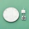 Nuevo Colgante de Estrella de Seis Puntas Retro Elegante Sólido de Plata de Ley S925 Colgante Cuadrado Pulsera de Cuentas DIY Collar