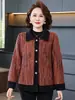 Casaco de Outono para Mãe, Jaqueta de Lã Estilo Pequena Fragrância para Primavera e Outono, Jaqueta Feminina Plus Size para Meia-Idade e Idosos, Novo Modelo 2026