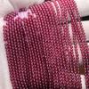 Natural Garnet semiacabado contas redondas longa cadeia atacado roxo dente preto longa cadeia millet contas soltas