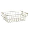 Cesta de Armazenamento Estilo Japonês para Dormitório Doméstico Cesta de Armazenamento de Ferro Organizador de Armazenamento de Mesa para Cozinha Banheiro Guarda-roupa