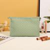 Bolsa Cosmética de PU de Gran Capacidad y Alta Calidad con Textura de Bambú, Bolsa Portátil para Almacenamiento de Cosméticos, Bolsa Impermeable para Artículos de Aseo