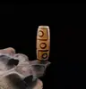 Cuentas Dzi Antiguas Naturales del Tíbet Cuentas Sueltas para Manualidades Accesorios Ágata Negra Cinabrio Cuentas Dzi de Nueve Ojos Pulsera Colgante Collar