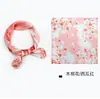 Novo lenço quadrado pequeno estampado lenço de jardim 60cm chiffon lenço curinga lenço pequeno turbante atacado de fábrica