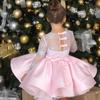 Lindo Vestido de Niña de Manga Larga 2026 Nuevo Estilo Gasa Esponjosa Moderno Pasarela Performance de Piano Vestido Infantil Vestido de Princesa