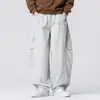 Otoño/Invierno 2026 Ropa Nueva para Hombre Tallas Grandes Estilo Japonés Hong Kong Retro Americano Pantalones de Pierna Ancha con Guadaña Ropa de Trabajo de Moda Pantalones de Mezclilla Hombre