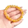 Pulseira de Jade Amarelo Dragão Natural Cor de Âmbar Pulseira de Contas Luxo Leve Exquisite Amarelo Pulseira Toque de Alto Padrão Unissex Pulseira Joia