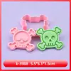 Molde para Galletas Serie Calavera Molde para Galletas Dibujo Animado 3D Calavera Arcilla DIY Galletas Impresas Realistas