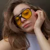 Gafas de Sol Aviador de Doble Barra de Moda Europea y Americana para Hombre para Conducir y Gafas de Sol para Conducir Marco Cuadrado Moderno Gafas para Miopía para Mujer