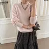 Ropa Especial Zhengqi / Nueva Colección Otoño-Invierno 2026: Suéter de Punto Grueso Exquisitamente Elaborado, de Hilo Fantasía, Corto, de Corte Holgado, Cuello Redondo, Estilo Relajado