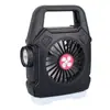 Lámpara Ventilador Popular para Camping al Aire Libre Transfronteriza Lámpara Portátil Multifuncional Carga Rápida Lámpara de Trabajo Portátil Linterna Foco