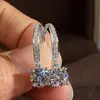 2026 Nuevo Modelo de Ganchos para Orejas de Moissanita para Mujer, Pendientes Clásicos de Cuatro Garras de 1 Quilate con Borla Larga, Pendientes Brillantes al por Mayor