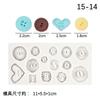 Molde de silicona para prensar pasteles con forma de botón, herramienta para montar pasteles, resina, arcilla de cerámica blanda