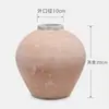 Macetas de Cerámica Estilo Wabi-Sabi, Adornos Decorativos Rojos Rústicos, Macetas de Cerámica Gruesa Vintage, Jarrón Cerámico Grande para Arreglo Floral en Mueble de TV de Entrada