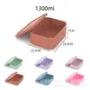 Lonchera de Silicona Personalizada, Caja Cuadrada para Comida Congelada, Caja de Almacenamiento de Alimentos, Caja Sellada, Caja de Conservación de Silicona Engrosada