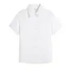 Camisa Blanca Mujer Manga Larga Estudiante de Secundaria Uniforme de Graduación Talla Grande Uniforme de Clase Top Prenda Básica Inner Shirt