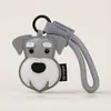 Chaveiro Original de Couro para Filhote Fofo Desenho Animado Beagle Pingente para Meninas Luxo Acessível Requintado Pequeno Pingente de Bolsa