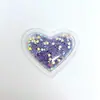 Accesorios con Arena Movediza en Forma de Corazón, Dijes de Zapato de TPU Tridimensionales, Lentejuelas Transparentes, Decoraciones de Estrella de Cinco Puntas, Accesorios para Zuecos