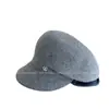 Sombrero Ecuestre de Doble Ala Estilo Chanel para Mujer, Sombrero de Paja con Protección Solar para Verano, Gorra Newsboy Plegada para Viajar con Ala Suave