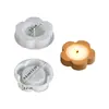 Roupas Corte Redondo Quadrado Coração Flor Estrela de Cinco Pontas Suporte de Vela para Copo Vela DIY Base de Suporte de Vela Molde de Silicone