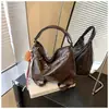 Mochila Retro de Alta Gama de Gran Capacidad para Mujer 2024 Otoño e Invierno Nueva Bolso Cruzado de Hombro Único Bolso de Mano