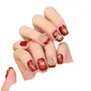 Original de Rui Ka Man [Flores Reflejando Rojo] Fuegos Artificiales de Año Nuevo Manicura Hecha a Mano con Estilo Festivo Chino Brillante