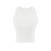 Camiseta deportiva tipo racerback de algodón acanalado estilo americano para mujer, primavera/verano 2026, sin mangas, adecuada para usar en capas o sola