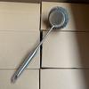 Minojia 304 escova de aço inoxidável pote artefato cozinha doméstica especial alça longa bola de aço escova escova de limpeza de descontaminação