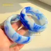 Pulsera Ancha y Gruesa para Mujer de Imitación de Jade Hetian con Material de Mongolia Exterior, Pulsera de Jade para Mujer de Porcelana Azul y Blanca, Jade de Xinjiang