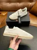 Bestseller transfronterizo: alpargatas de cuero mate con ribete de paja, zapatillas bajas transpirables sin cordones multicolor para hombre
