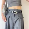 Cinturón Retro Americano de Estrella de Cinco Puntas para Mujer, Cinturón de Cuero Versátil de Alta Gama, Nuevo Accesorio de Diseño de Nicho