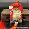 Amuleto da Sorte Mazu's Protection com Folha de Ouro, Nuvens Auspiciosas, Boa Sorte, Saúde, Prosperidade, Segurança, Bolsa de Bênção, Saquinho de Brocado, Pingente, Enfeite para Pendurar no Carro