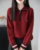 Camiseta Térmica de Media Cremallera Estilo Europeo para Otoño e Invierno, Se Puede Usar como Capa Exterior, Nuevo Jersey de Moda Color-Blocking Tendencia 2025