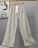 Pantalones de pijama de algodón para mujer, verano, finos, estampados, casuales, de pierna ancha, pueden usar mujeres embarazadas, comercio exterior, pantalones de talla grande