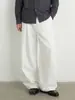 Jeans Anchos de Pierna Ancha con Caída, Corte Curvo, Resistentes a la Decoloración, Cómodos, de Lyocell, Serie Minimalista 26Ss para Hombres y Mujeres
