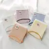 Japonês Macaron Cor Simples Solid Color Underwear Mulheres Cintura Média Quadril Respirável Algodão Crotch Cuecas Estudante