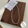 Colección de Collar Pulsera de Plata Rota Perla Diseño de Nicho para Mujer Lujo Accesible de Gama Alta Cadena para Clavícula Joyería Nueva de Verano