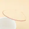 Tiara colorida de strass simples estilo coreano com tema de floresta, de fileira única, tendência e fresca, acessório de cabeça super etéreo
