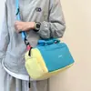 Bolsa de natación y fitness con separación seca y húmeda, unisex, de bloques de color, bandolera deportiva pequeña elegante y versátil