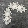 Nuevo bordado encaje tridimensional cuello de encaje hueco tela de imitación perla pegatinas aplique DIY accesorios para ropa al por mayor