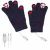 Guantes USB de doble cara con calefacción transfronterizos invierno y otoño punto de dedo completo imitación visón terciopelo pantalla táctil calefacción guantes de dedo