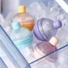 Molde para Bolas de Hielo Bandeja Redonda de Hielo para Whisky Forma de Bombilla Cubitera de Hielo de Silicona de Grado Alimenticio para Congelar Cubitos de Hielo