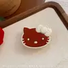 Grampo de cabelo de peixe ondulado cor creme para meninas, macaron, ins, franja de peixe, desenho animado, headdress de menina combinável, grampo de cabelo