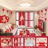 Decoración de Habitación de Boda Tablero KT con Pegatinas de Palabras Felices para la Nueva Casa del Novio Sala de Estar Arreglo de Sofá y Cabecera del Dormitorio de la Novia Pared de Fondo de Boda