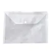 Bolsa para Arquivo A4 com Encaixe Plástico Transparente Espessado 18 Fios Grande Capacidade Bolsa de Armazenamento para Estudante Bolsa com Botão 5610
