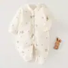 Mono cálido para bebé, chaqueta fina acolchada de algodón, ropa de algodón grado A para recién nacido, 0-12 meses, mameluco acolchado de invierno