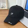 Nova Marca Tendência Bordado de Letras Aba Rígida Boné de Baseball para Mulheres, Estilo Coreano Casual Moda Versátil Chapéu de Sol para Homens, Proteção Solar